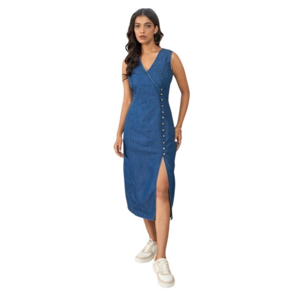 PID-65381-Women-s-Denim-Solid-Sleeveless-Dress-Blue-1-1000x1000-1.webp Generic Women's Denim Solid Sleeveless Dress (Blue) - Image 1
