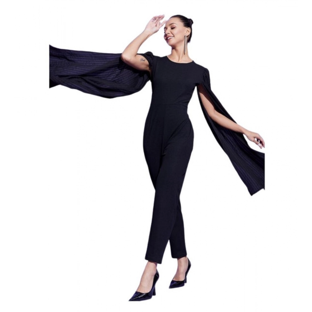 PID-65390-Women-s-Polyeter-Solid-Cape-Sleeve-Jumpsuit-Black-1-1000x1000-1.webp Generic Women's Polyeter Solid Cape Sleeve Jumpsuit (Black) - Image 1