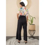 Generic Women's Polyester Floral Half Sleeves Jumpsuit (Multicolor) - Image 4