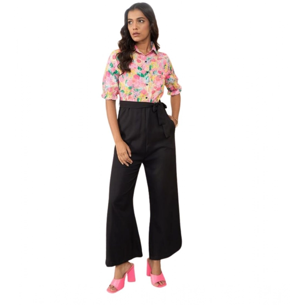 PID-65399-Women-s-Polyester-Floral-Half-Sleeves-Jumpsuit-Pink-Black-1-1000x1000-1.webp Generic Women's Polyester Floral Half Sleeves Jumpsuit (Multicolor) - Image 1