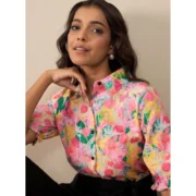 Generic Women's Polyester Floral Half Sleeves Jumpsuit (Multicolor) - Image 4