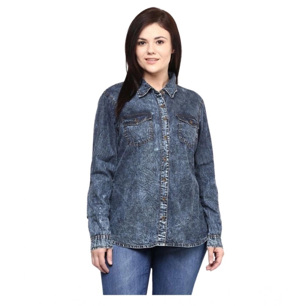 PID-65419-Women-s-Denim-Solid-Long-Sleeves-Shirt-Blue-1-1000x1000-1.webp Generic Women's Denim Solid Long Sleeves Shirt (Blue) - Image 1