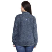 Generic Women's Denim Solid Long Sleeves Shirt (Blue) - Image 2
