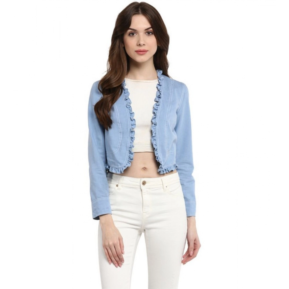PID-65424-Women-s-Denim-Ruffled-Long-Sleeves-Shrug-Blue-1-1000x1000-1.webp Generic Women's Denim Ruffled Long Sleeves Shrug (Blue) - Image 1