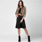 Generic Women's Polyester Floral 3-4th Sleeves Shrug (Multicolor) - Image 3