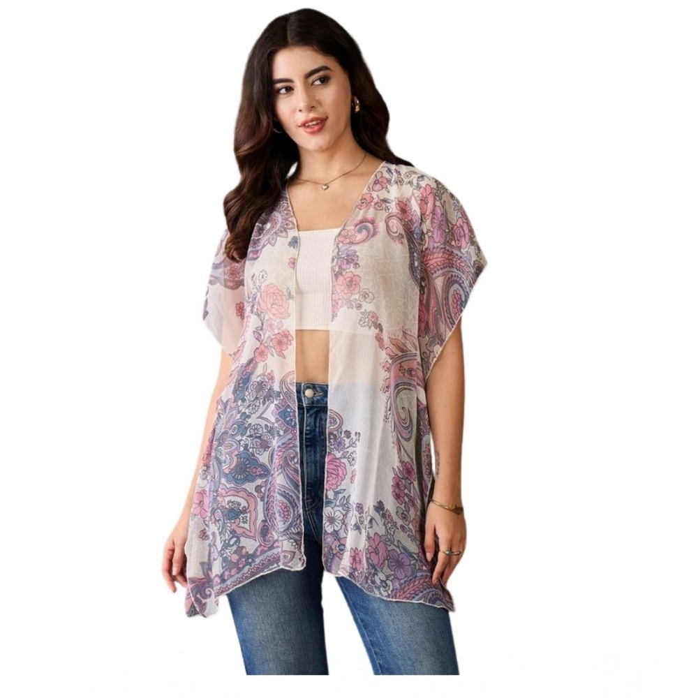 PID-65440-Women-s-Chiffon-Printed-Short-Sleeves-Shrug-White-Purple-1-1000x1000-1.webp Generic Women's Chiffon Printed Short Sleeves Shrug (White - Purple) - Image 1