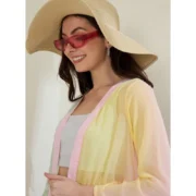 Generic Women's Georgette Ombre Short Sleeve Shrug (Multicolor) - Image 5