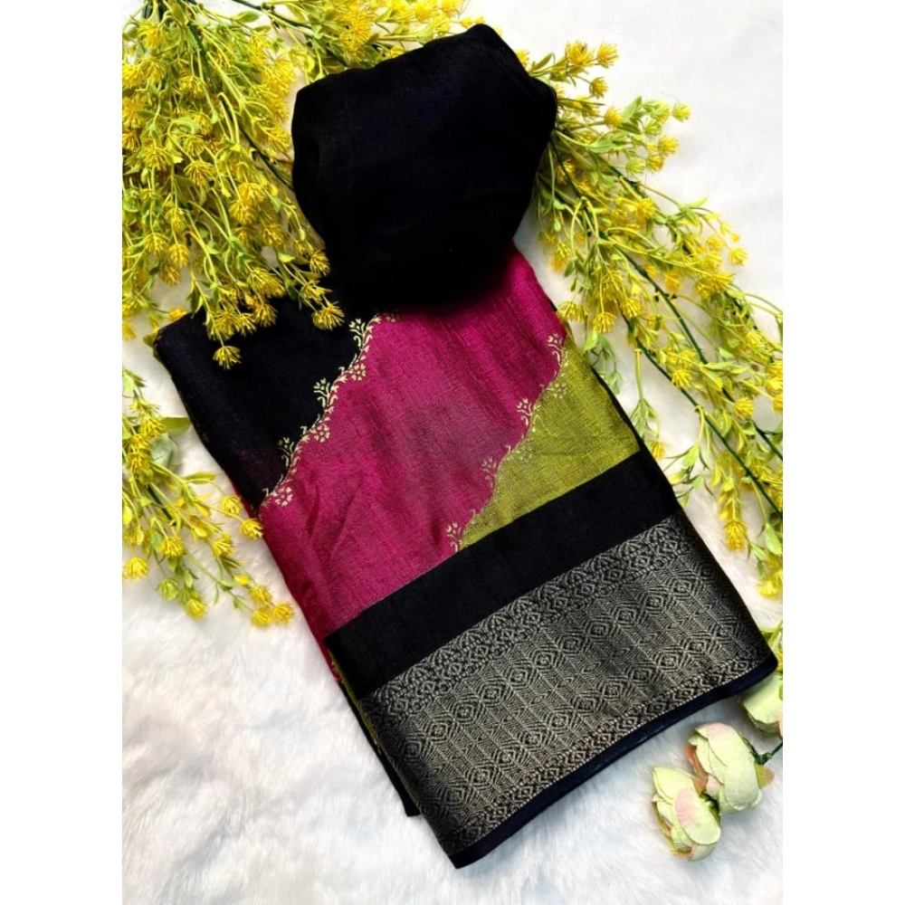 PID-67141-Women-s-Dola-Silk-Embellished-Saree-With-Unstitched-Blouse-5-5-Mtr-Multicolor-1-1000x1000-1.webp Generic Women's Dola Silk Embellished Saree With Unstitched Blouse 5.5Mtr (Multicolor) - Image 1