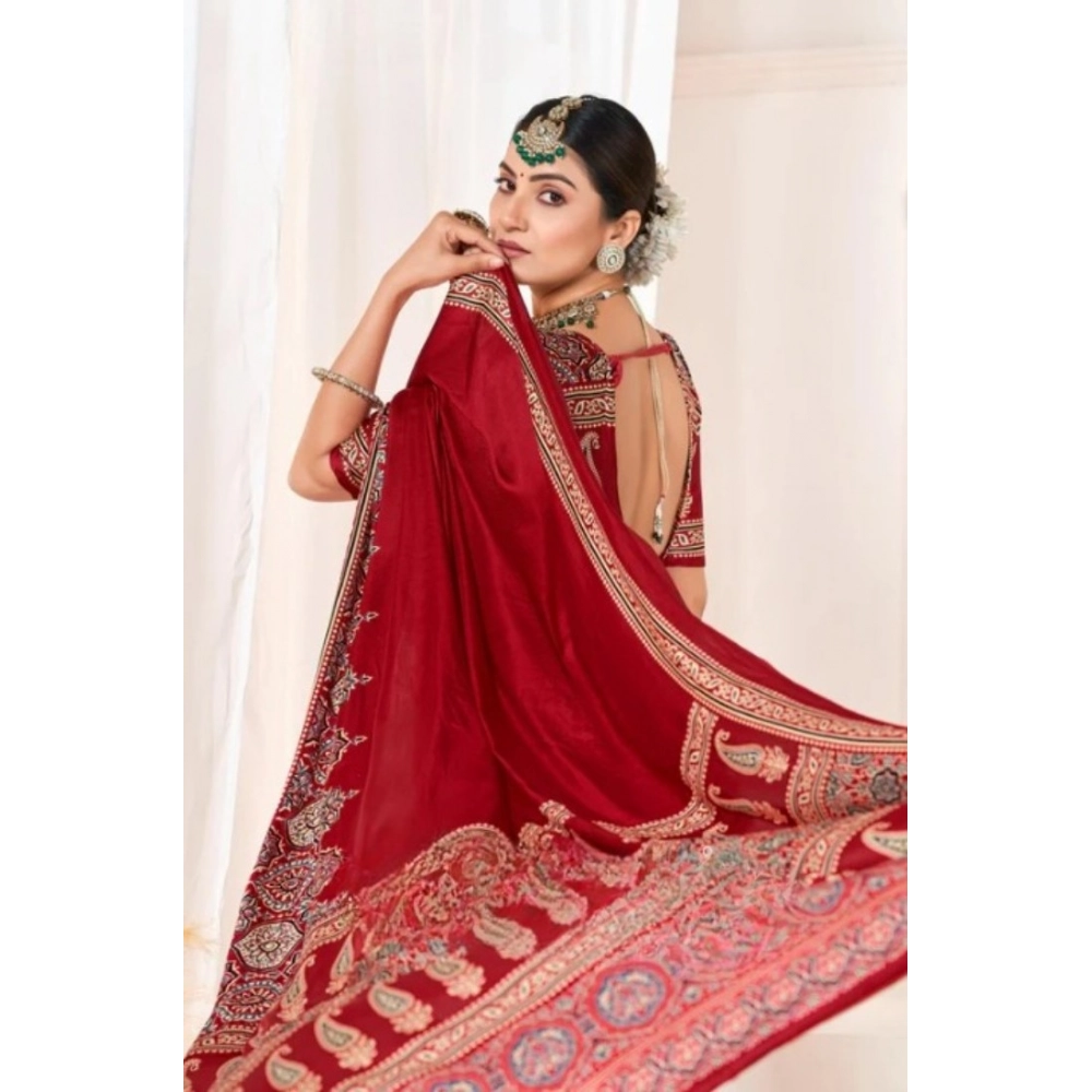 PID-67152-Women-s-Crepe-Printed-Saree-With-Unstitched-Blouse-5-5-Mtr-Maroon-1-1000x1000-1.webp Generic Women's Crepe Printed Saree With Unstitched Blouse 5.5Mtr (Maroon) - Image 1