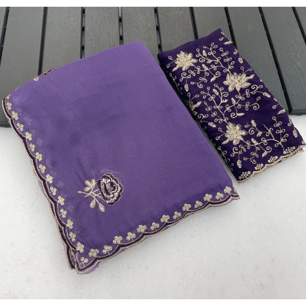 PID-67182-Women-s-Star-Georgette-Embroidered-Saree-With-Unstitched-Blouse-5-5-Mtr-Purple-1-1000x1000-1.webp Generic Women's Star Georgette Embroidered Saree With Unstitched Blouse 5.5Mtr (Purple) - Image 1