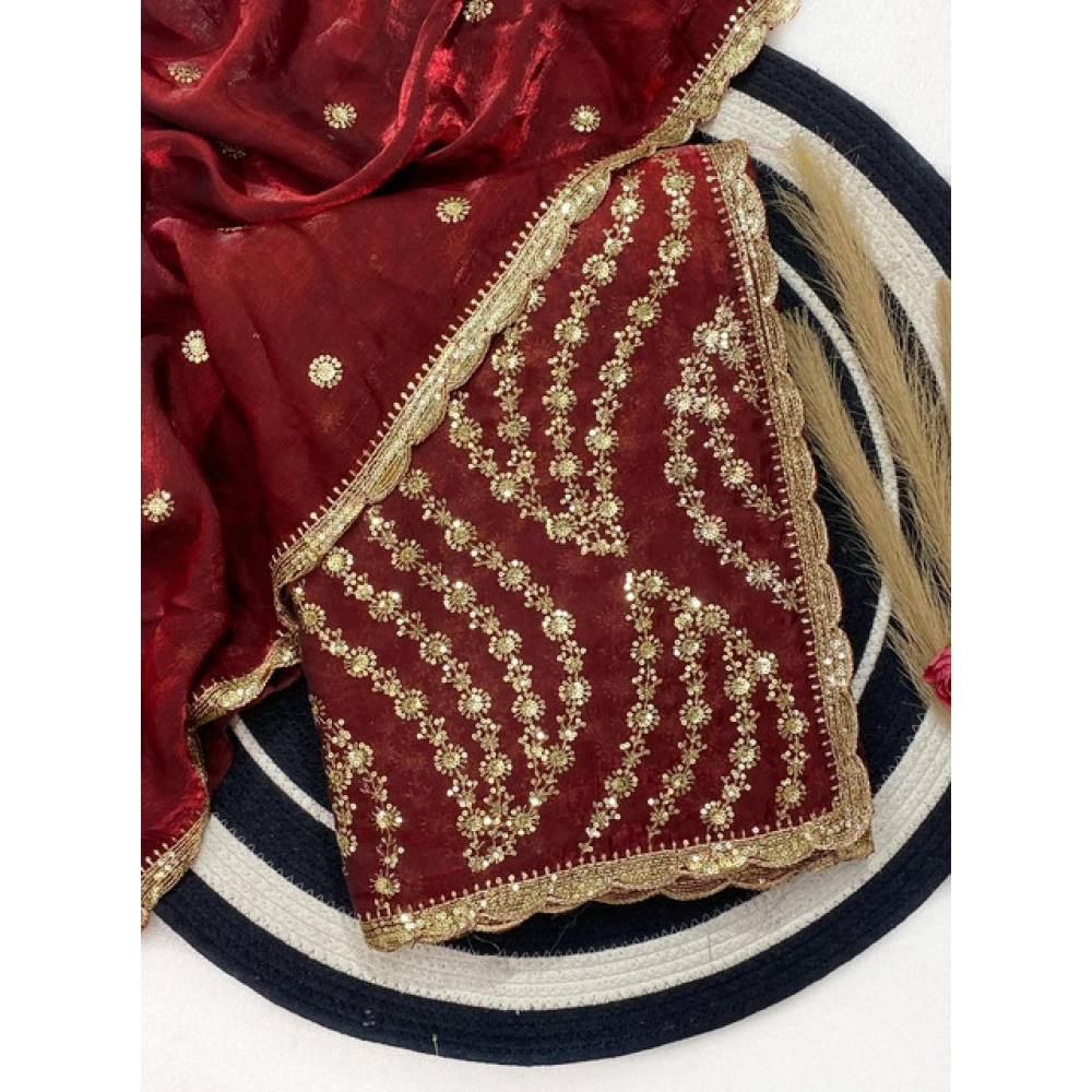 PID-67192-Women-s-Satin-Embellished-Saree-With-Unstitched-Blouse-5-5-Mtr-Maroon-1-1000x1000-1.webp Generic Women's Satin Embellished Saree With Unstitched Blouse 5.5Mtr (Maroon) - Image 1