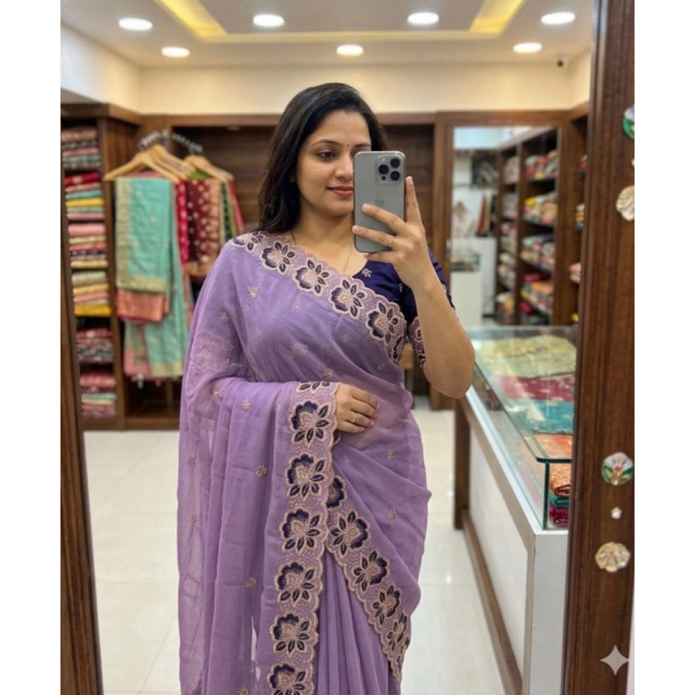 PID-67214-Women-s-Star-Georgette-Embroidered-Saree-With-Unstitched-Blouse-5-5-Mtr-Purple-1-1000x1000-1.webp Generic Women's Star Georgette Embroidered Saree With Unstitched Blouse 5.5Mtr (Purple) - Image 1