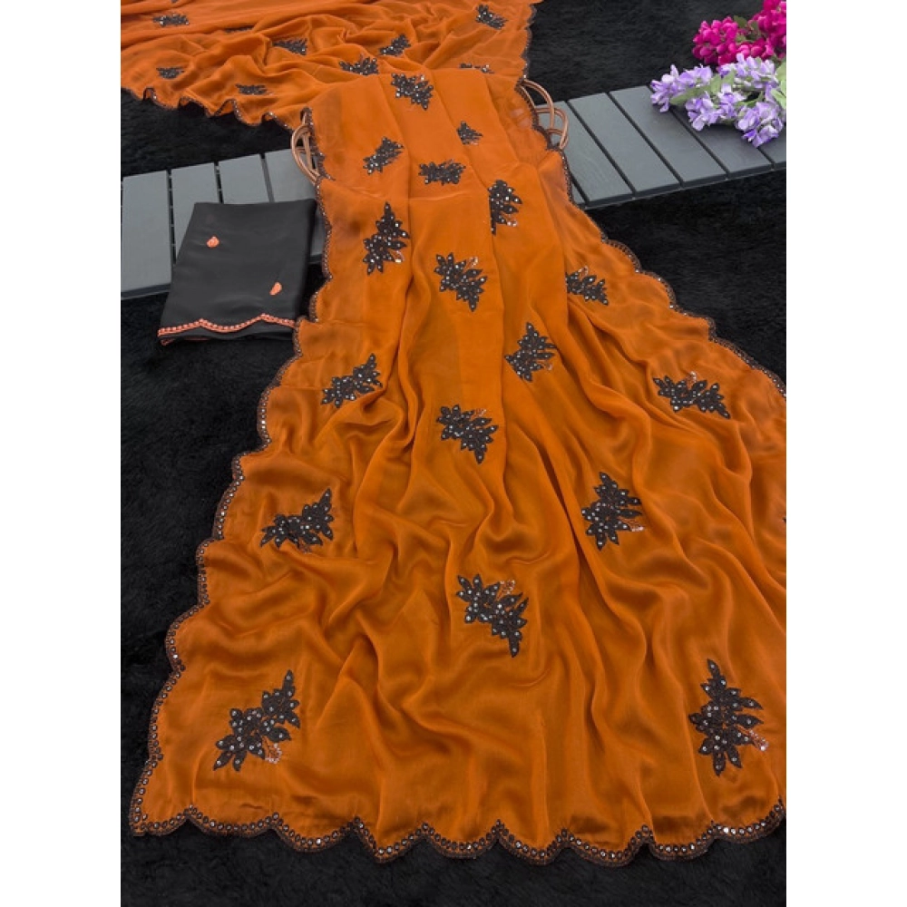 PID-67256-Women-s-Viscose-Silk-Embroidered-Saree-With-Unstitched-Blouse-5-5-Mtr-Orange-1-1000x1000-1.webp Generic Women's Viscose Silk Embroidered Saree With Unstitched Blouse 5.5Mtr (Orange) - Image 1
