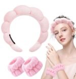Generic Spa Headband And Wristband Set (Pink) - Image 2