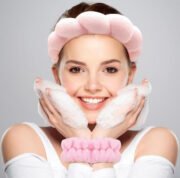 Generic Spa Headband And Wristband Set (Pink) - Image 3