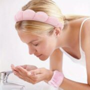Generic Spa Headband And Wristband Set (Pink) - Image 4