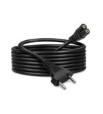 Generic 2Pin Universal AC Power Cord Wire 2.3m (7.5 ft) Compatible with LED TV, Printer, Laptop, PC, Camera (Black) - Image 2
