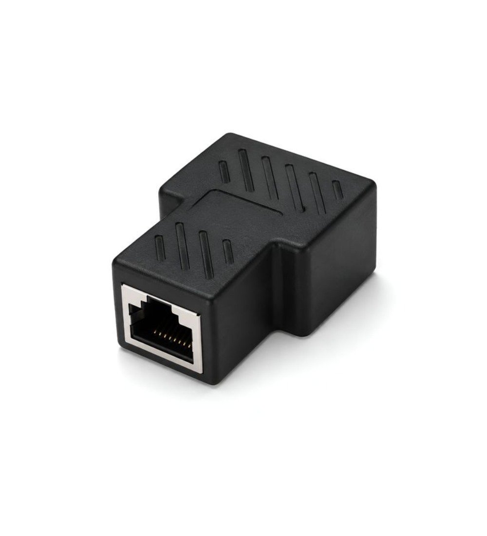 PID-67707-RJ45-Splitter-Female-Ethernet-LAN-Network-Adapter-8-P8-C-Internet-Cable-Coupler-for-Cat5-C.jpg Generic RJ45 Splitter Female Ethernet LAN Network Adapter, 8P8C Internet Cable Coupler for Cat5/Cat5e/Cat6/Cat7 Compatible with Laptop, Computer, Router & Modem (Black) - Image 1