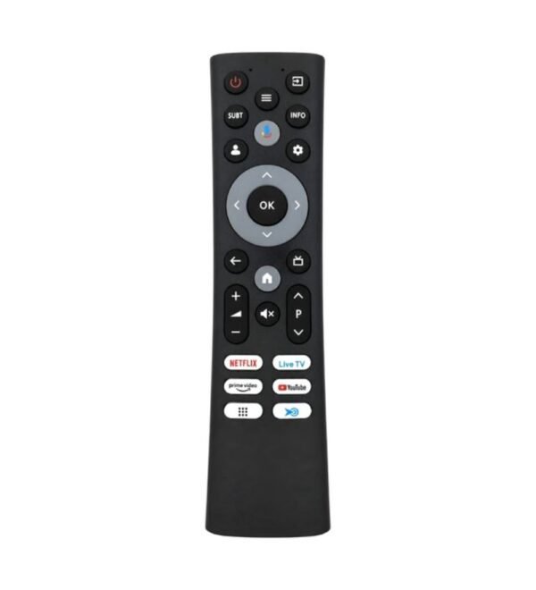 Generic TV Remote Control Model 1452 Compatible with Croma Smart LCD/LED TV, No Voice, Netflix & Prime Video Function (Black)