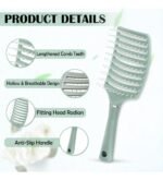 Generic Plastic Detangling Hair Brush (Multicolor) - Image 4