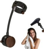Generic Wood-Plastic Hair Dryer Holder (Black) - Image 2