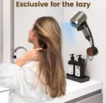 Generic Wood-Plastic Hair Dryer Holder (Black) - Image 3