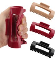 Generic Silicone Soft Hair Claw Clips Big Size (Multicolor) - Image 2